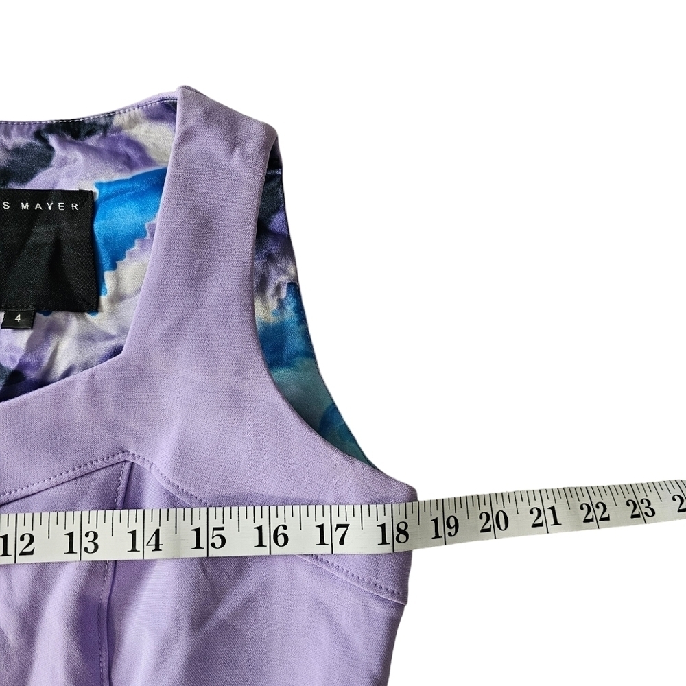 Ross Mayer Lilac Pleated Mini Dress Size 4 - Picture 12 of 12